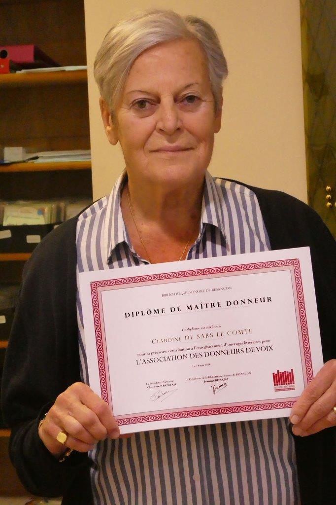 Médaille pour Claudine Desars 24 49